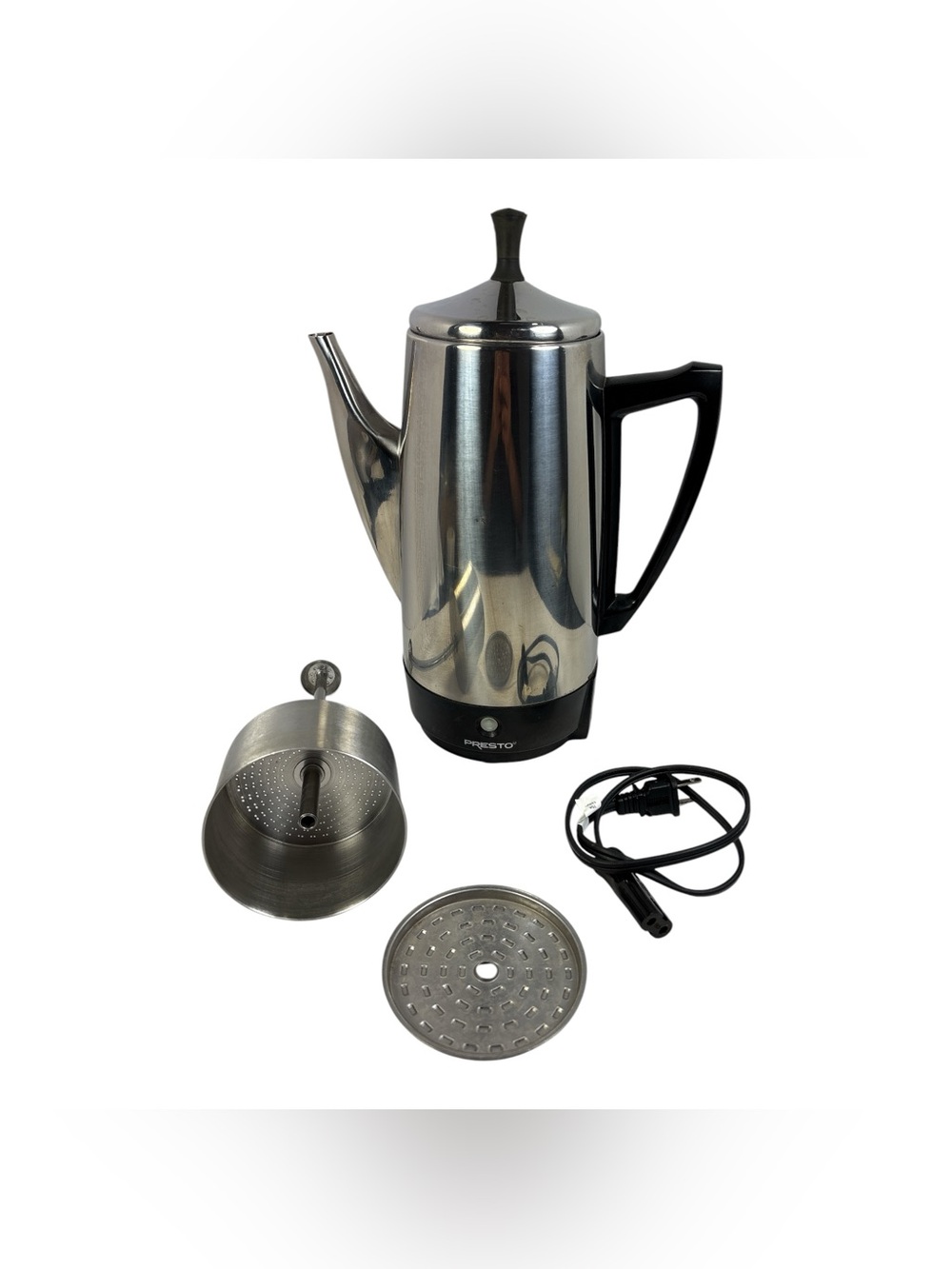 Vintage Presto 12 cup Automatic Percolator Coffee Maker Stainless Steel Works